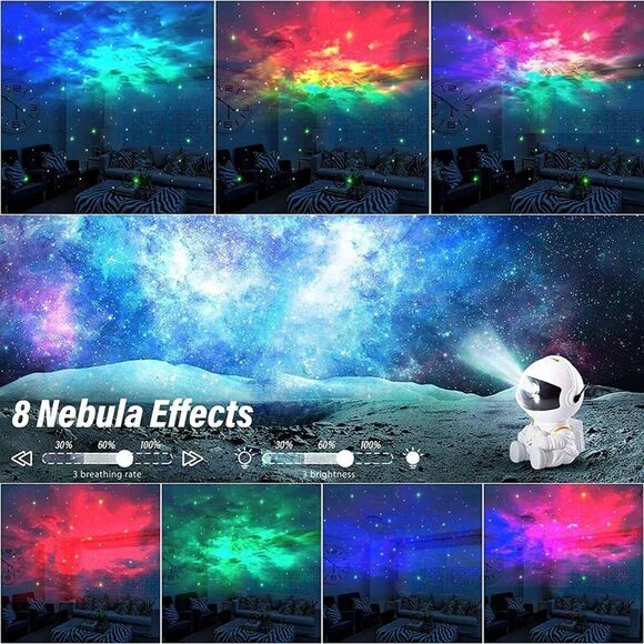 Astronaut Projector Galaxy Starry Night Light Nebula Sky Projector LED Remote - Picture 7 of 8